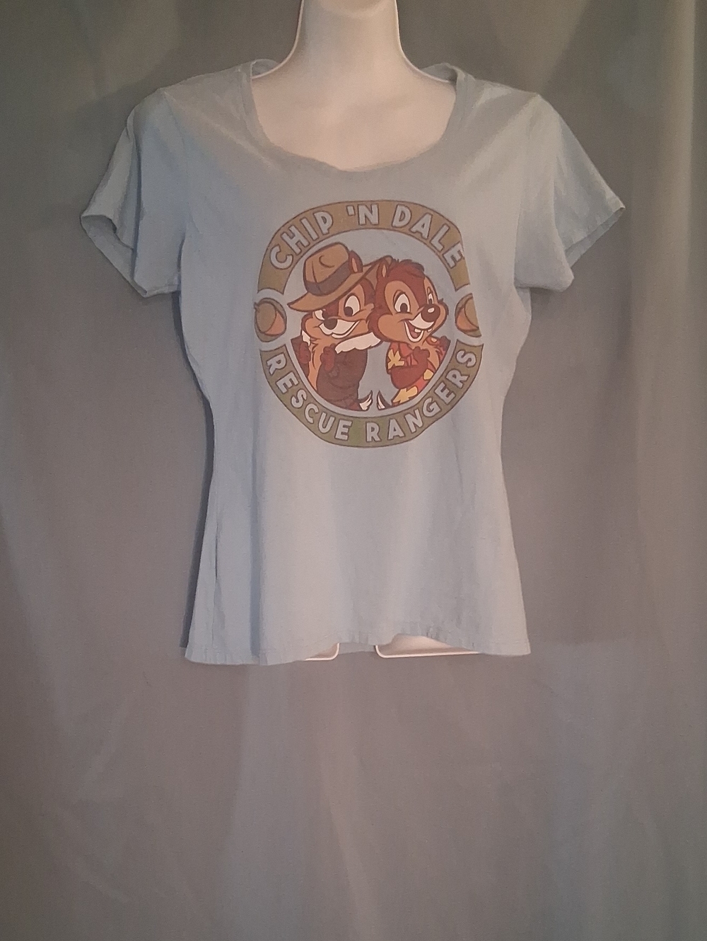 Chip 'n Dale Rescue Rangers Light Blue Graphic Tee
